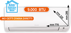 CLIMATIZZATORE MONOSPLIT 9.000 BTU ATXD25AARXDAKIT SERIE ESSENCE