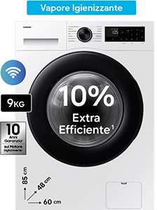 Lavatrice Slim 1.400 giri Crystal Clean WW90DG5G34AE