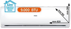 CLIMATIZZATORE MONO SPLIT 9.000 BTU H1U09TAB SERIE TRENDY