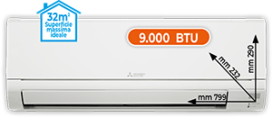 CLIMATIZZATORE MONOSPLIT 9.000 BTU MSZDW25VFKIT SERIE SMART DW