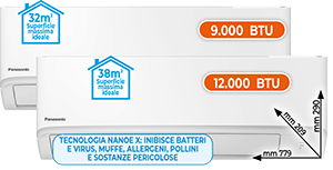 CONDIZIONATORE DUAL SPLIT 9.000 + 12.000 BTU CU2TZ41TBE912T SERIE RZ