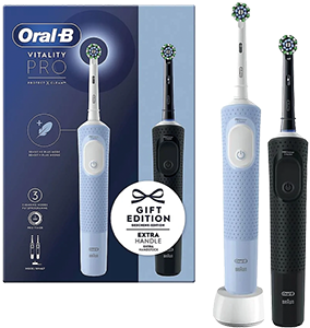 SPAZZOLINO ELETTRICO VITALITY PRO DUO BLACK/BLUE