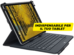 CUSTODIA CON TASTIERA PER TABLET FINO A 11” UNIVERSAL FOLIO