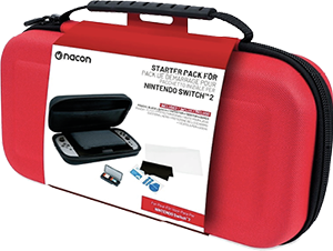 KIT CUSTODIA, VETRO, CASE GIOCHI SWITCH 2 NEW PACK 5 RED