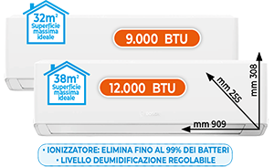 CLIMATIZZATORE DUALSPLIT 9.000+12.000 BTU CL7000M532ESET2635CL7000I SERIE CLIMATE