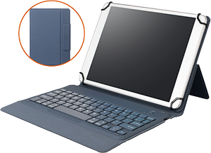 CUSTODIA CON TASTIERA GANCIO UNIVERSALE PER TABLET FINO A 11”