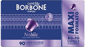 CAPSULE COMPATIBILI ALLUMINIO SISTEMA NESPRESSO - MISCELA NOBILE - 80+10 CAPSULE