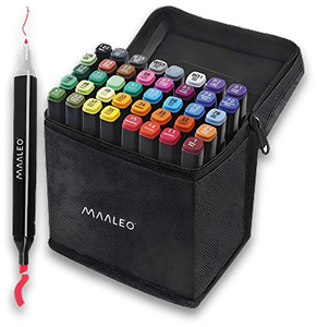 Conjunto 40 Marcadores com Bolsa