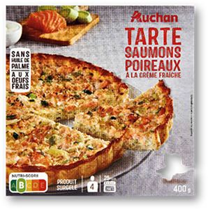 Tarte de Salmão Alho Francês e Natas AUCHAN 