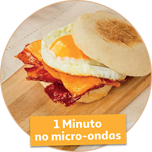 Muffin com Ovo Estrelado e Bacon SABORES AUCHAN