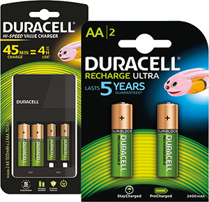 Carregador de Pilhas DURACELL