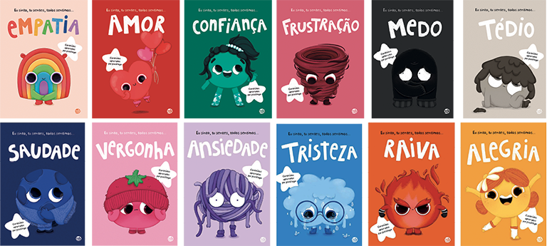 Livro EU SINTO EMPATIA/ AMOR/ CONFIANÇA/ FRUSTRAÇÃO/ MEDO/ TÉDIO/ SAUDADE/ VERGONHA/ ANSIEDADE/ TRISTEZA/ RAIVA/ ALEGRIA