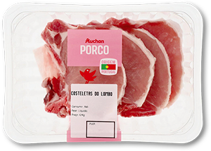 COSTELETAS DE LOMBO DE PORCO