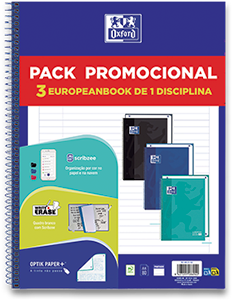 Pack 3 Cadernos EUROPEANBOOK1