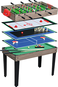 Mesa Multijogos 5 em 1 ONE TWO FUN