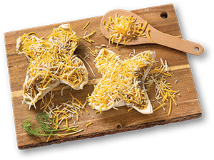 Estrela Folhada de Peru c/ Alheira Queijo, Bacon e Ananás