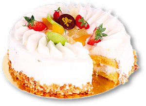 Bolo de Chantilly e Fruta