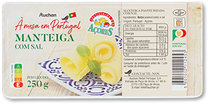 Manteiga c/ Sal AUCHAN À MESA EM PORTUGAL 